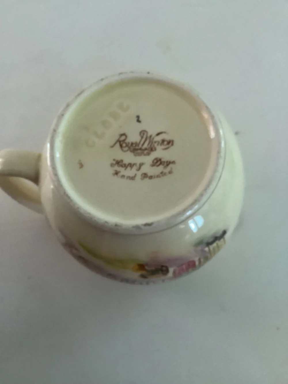 Vintage Royal Winton Cream Jug “Happy Days” pattern